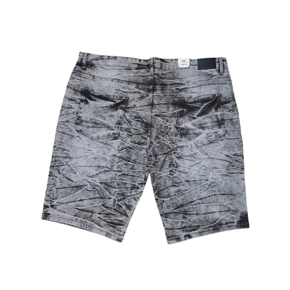 Men's SP Essentials Marble Grey Black Shorts Active Flex Size 46 - Picture 2 of 4